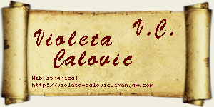 Violeta Ćalović vizit kartica